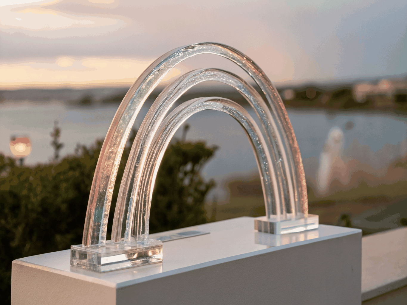 Abstract glass geometry representing strategic alignment and business clarity
